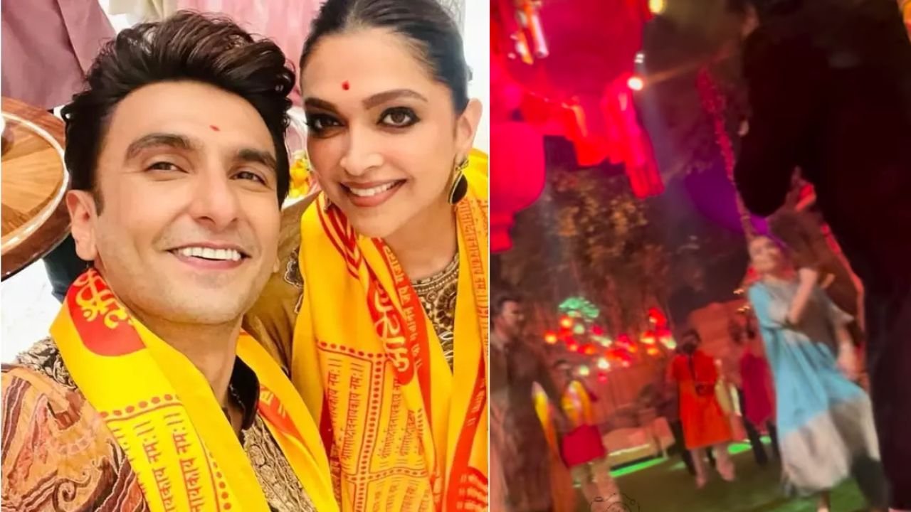 Ranveer Singh Dance Video: Ranveer-Deepika's royal glimpse at Ambani family's Ganpati festival, fans said - couple descended from heaven