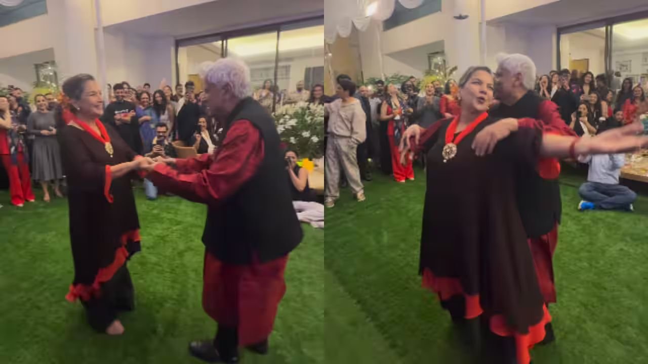 Javed Akhtar-Shabana Azmi's romantic dance video goes viral; guests were stunned at their birthday party