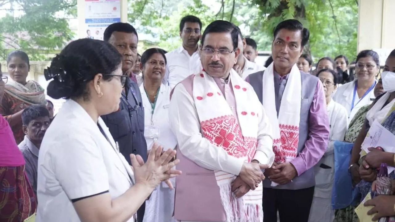 Assam: Union Minister Prahlad Joshi reviews health, education and public welfare schemes in Assam