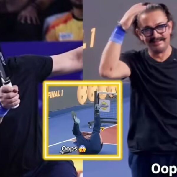 Aamir Khan’s Shocking Fall During Pickleball Match Leaves Fans Amazed at His Fitness